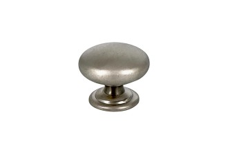 BBouton de meuble RUND Vintage Nickel mat diam.33mm - Zamak