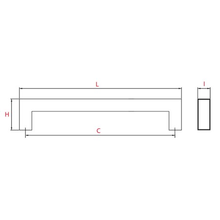 2 Poignées de meuble SILTA Entraxe 192mm - Inox brossé