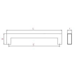 2 Poignées de meuble SILTA Entraxe 192mm - Inox brossé