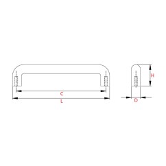 Poignée de meuble DELTA Chrome mat Entraxe 128mm - Acier