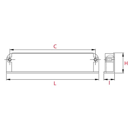 Poignée de meuble FARBA Anthracite À encastrer Entraxe 128mm - Zamak