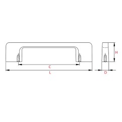 Poignée de meuble KWADRA Nickel brossé Entraxe 96mm - Zamak