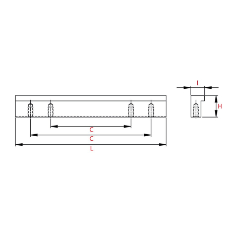 Poignée de meuble LESSI argenté mat Multi entraxes 64-96 - Aluminium