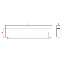 Poignée de meuble PARISS - Aluminium