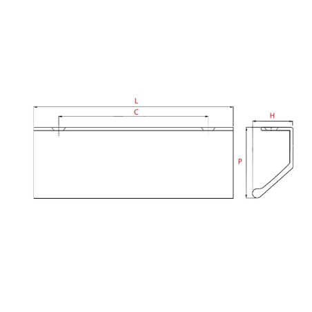 Poignée de meuble PROFILA Champagne Entraxe 96mm - Aluminium