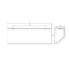 Poignée de meuble PROFILA Champagne Entraxe 96mm - Aluminium