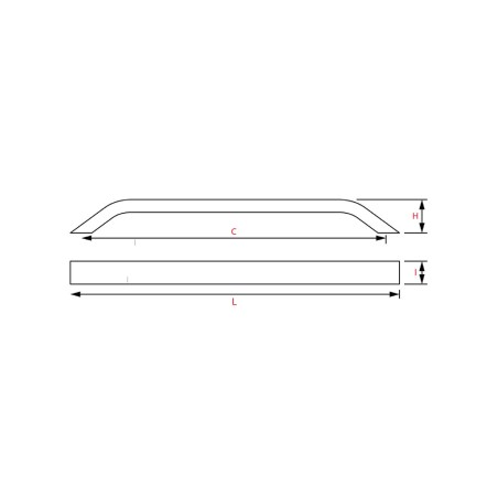 Poignée de meuble SLADE Entraxe 352mm - Aluminium brossé