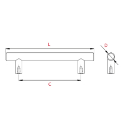 Poignée de meuble STAL - Inox brossé