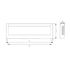 Poignée de meuble SULY À encastrer Aluminium mat Entraxe 160 - Zamak