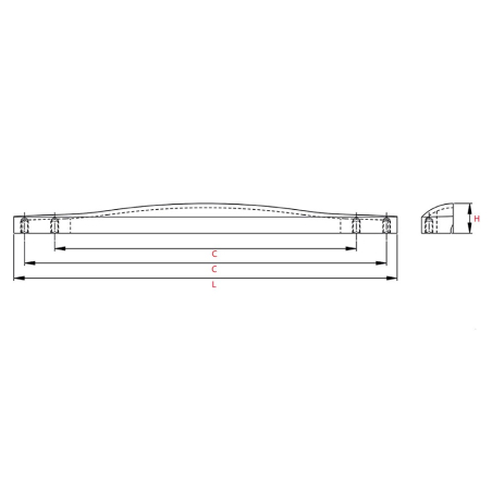 Poignée de meuble WELLIG Chrome - Multi-entraxe 160-192mm - Zamak